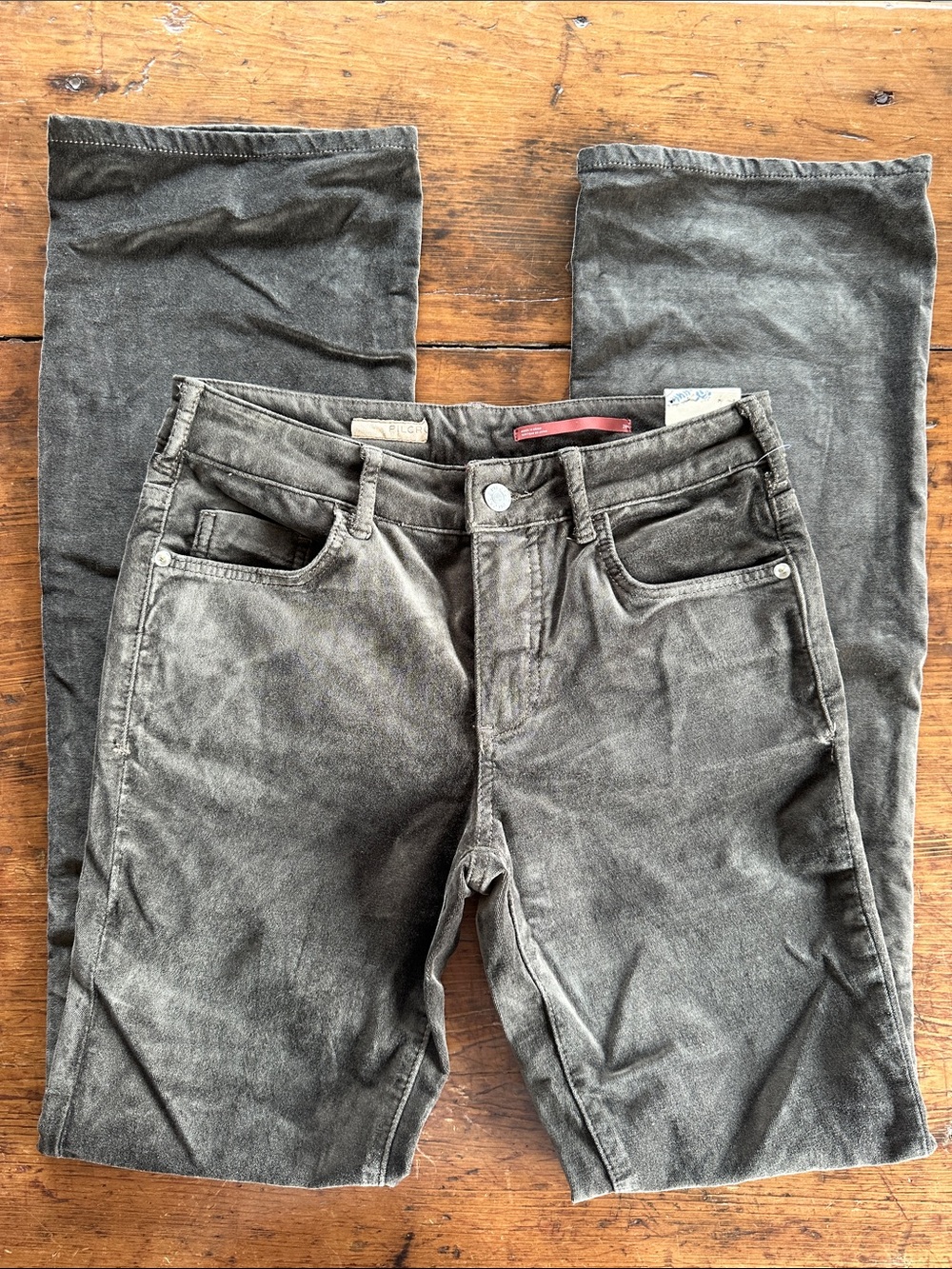 Anthropologie Pilcro Demilune Bootcut Jeans in Moss